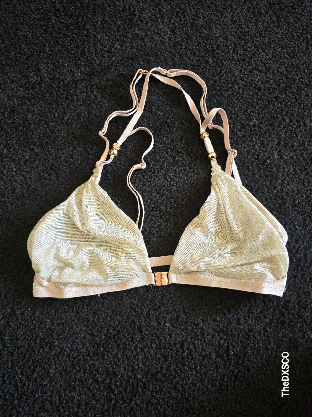 Sheer Savage X FENTY  Triangle Bralette - Light Gold